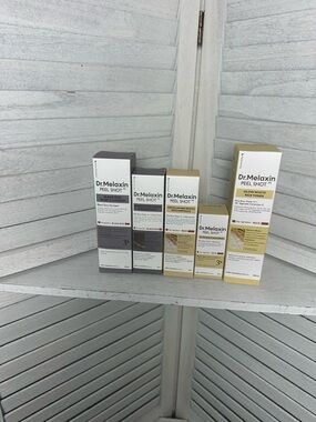 Peel Shot Gentle Cleanser & Exfoliant Set - White and Gold